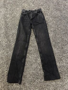 Zara Black Denim Jeans with Subtle Indigo Fade